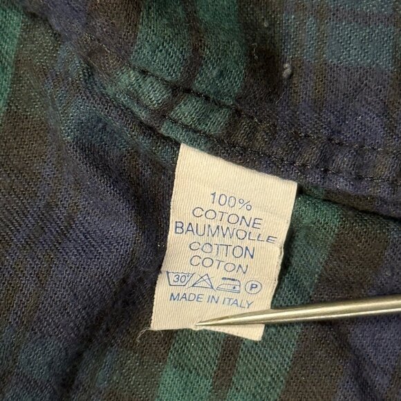 VTG Segreta by Emmanuel Schvili Plaid Button-Down Shirt Tom & Jerry Size 44 - Picture 14 of 14